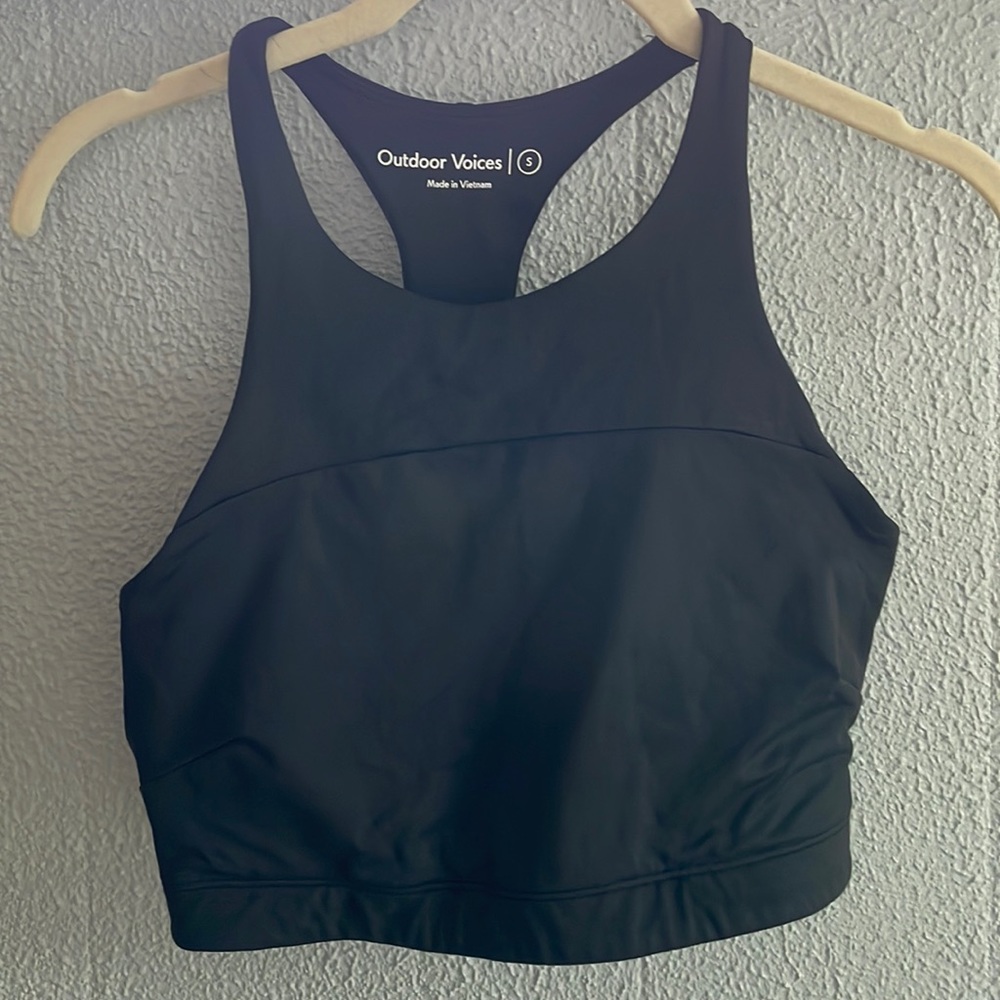 Outdoor Voices Move Free Crop Black Sz S